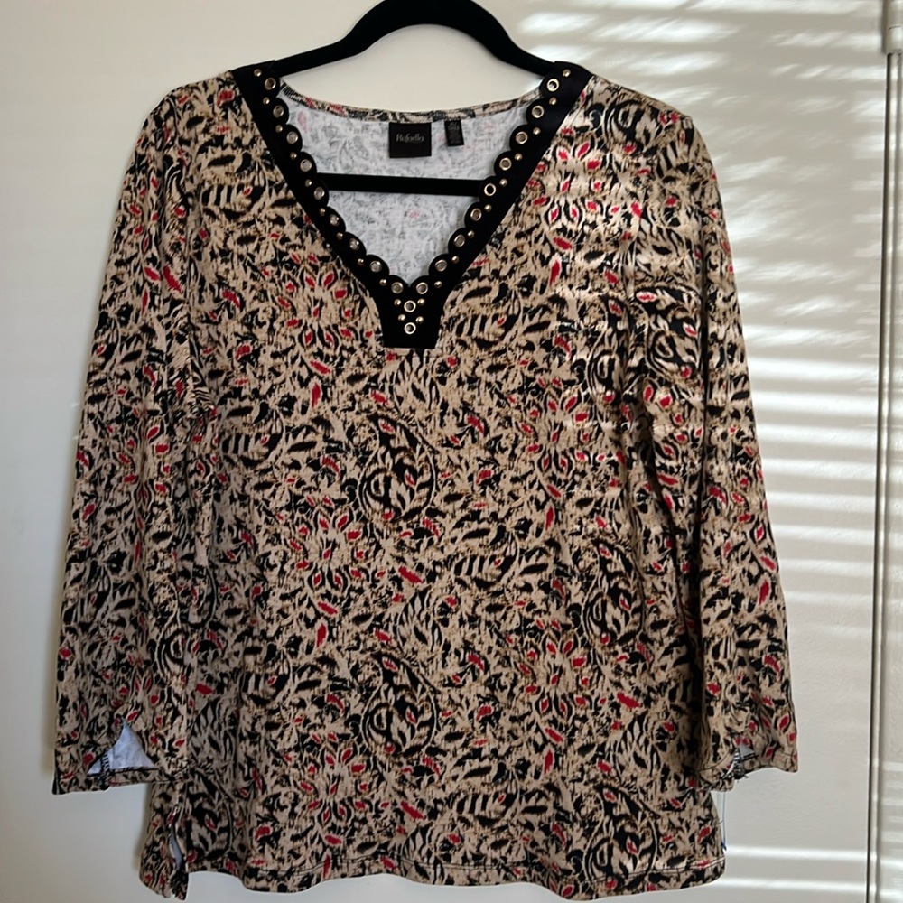 RAFAELLA BLOUSE DETAIL NECKLINE Size XL